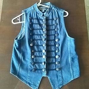 Jean Vest with gold buttons